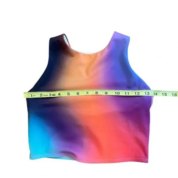 ATHLETA CONSCIOUS LOVE PROUDLY CROP TOP RAINBOW PRIDE - Picture 5 of 6